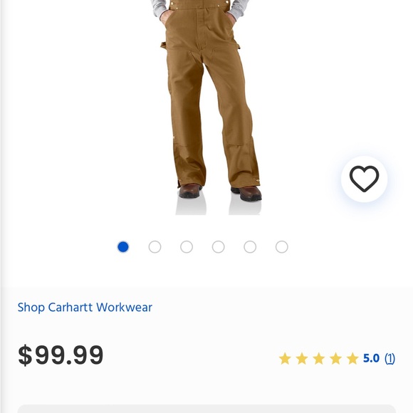 Men’s Carhartt brown duck bib overalls, 46X 30 NEW - Picture 6 of 6